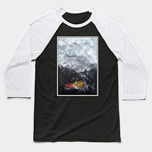 Black Abstract Artwork Baseball T-Shirt